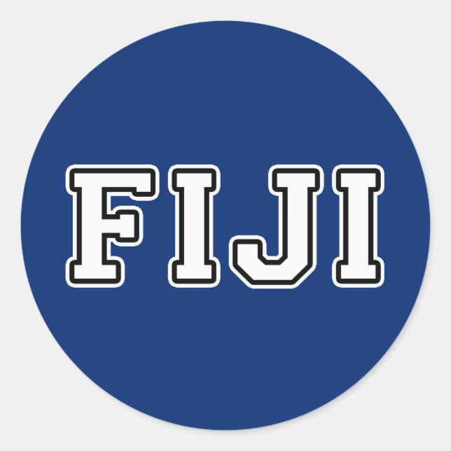 Fiji Classic Round Sticker (Front)