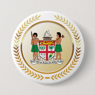 Fiji Coat of Arms 3 Inch Round Button