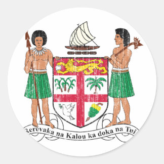 Fiji Coat Of Arms Classic Round Sticker