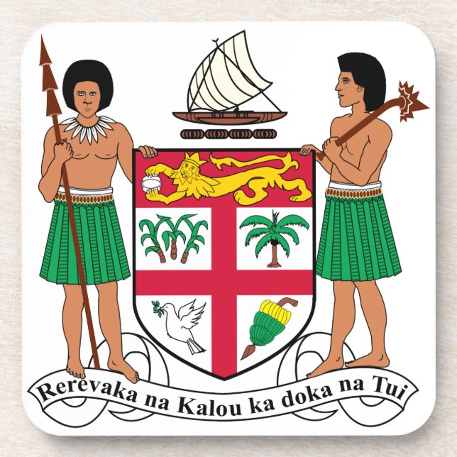 Fiji Coat Of Arms Coaster (Front)