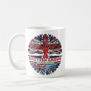 Fiji Fijian Uk United Kingdom British Tree Roots Coffee Mug