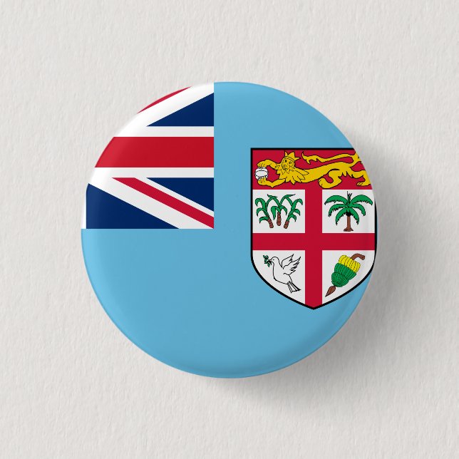 Fiji Flag 1 Inch Round Button (Front)