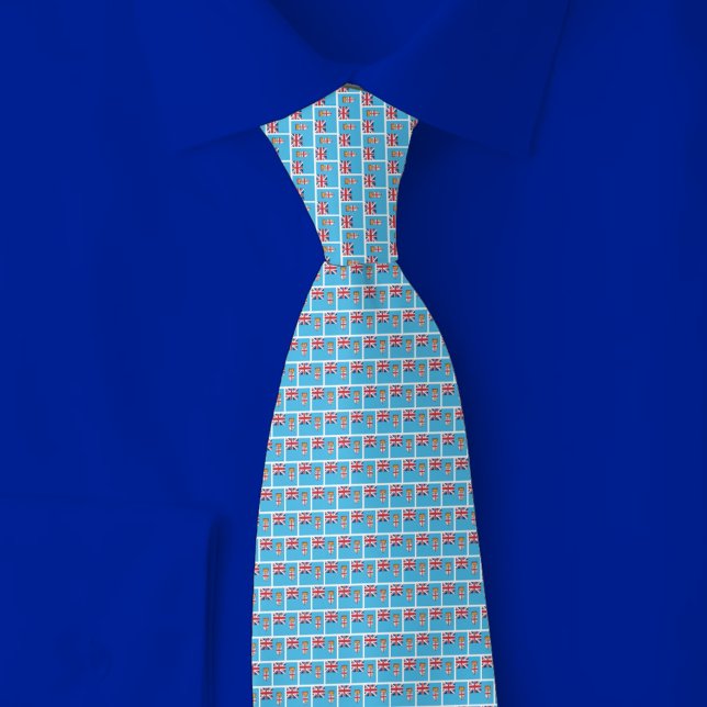 Fiji Flag Brick Pattern Tie (Creator Uploaded)