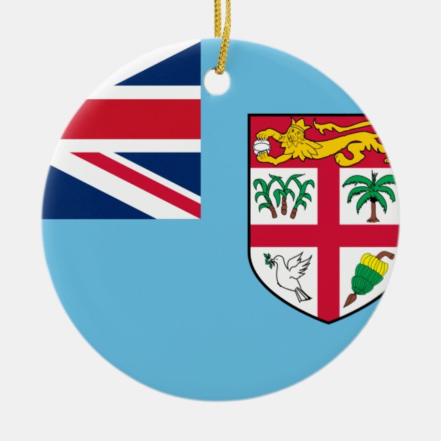 Fiji Flag Ceramic Ornament (Front)