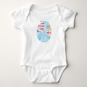 Fiji Flag Fingerprint Baby Bodysuit