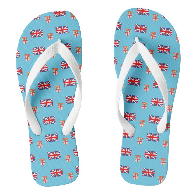 Fiji Flag --.png Flip Flops (Footbed)