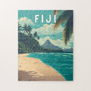 Fiji Illustration Travel Art Vintage Jigsaw Puzzle