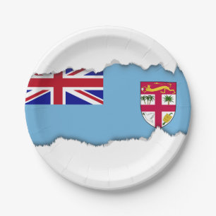 Fiji Islands Flag Paper Plate