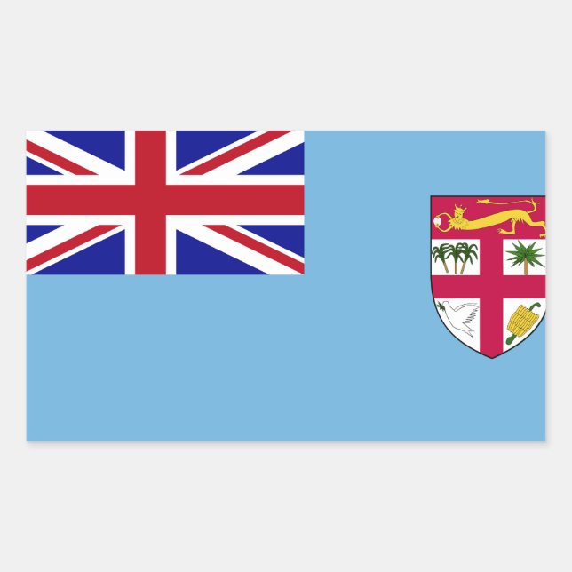 Fiji Islands Flag Sticker (Front)