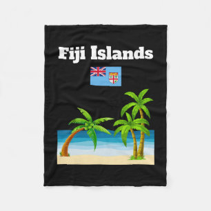 Fiji Islands Lover Travel Souvenir Fijian Flag Vac Fleece Blanket