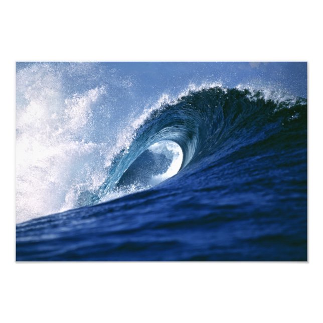 Fiji Islands, Tavarua, Cloudbreak. A wave Photo Print (Front)