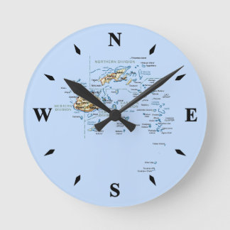 Fiji Map Clock