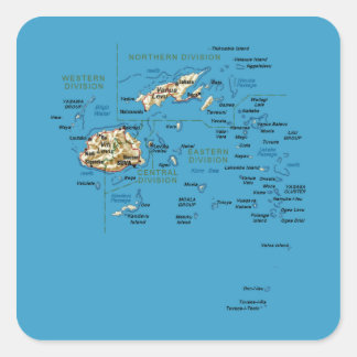 Fiji Map Sticker