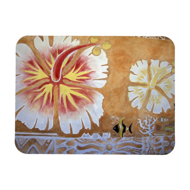 Fiji, mural art. magnet (Horizontal)