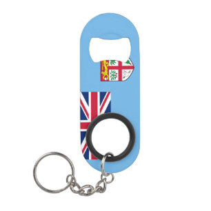 Fiji National Flag Patriotic Keychain Bottle Opener