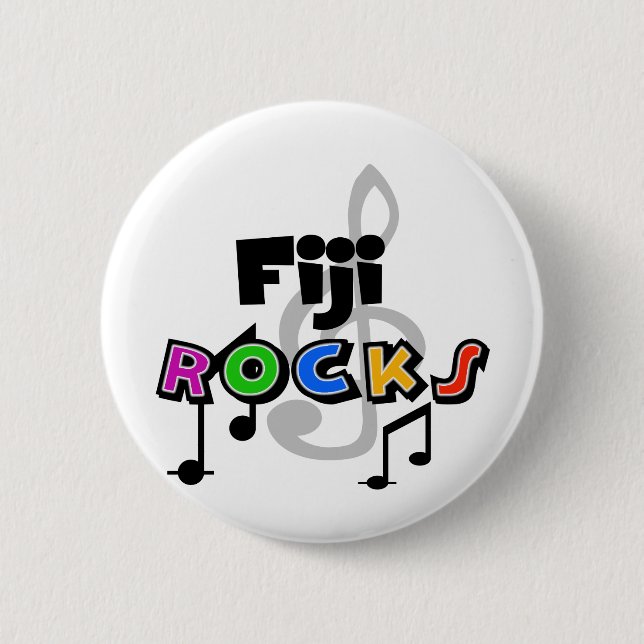 Fiji Rocks 2 Inch Round Button (Front)