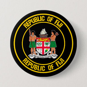 Fiji Round Emblem 3 Inch Round Button