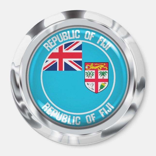 Fiji Round Emblem Magnet (Front)