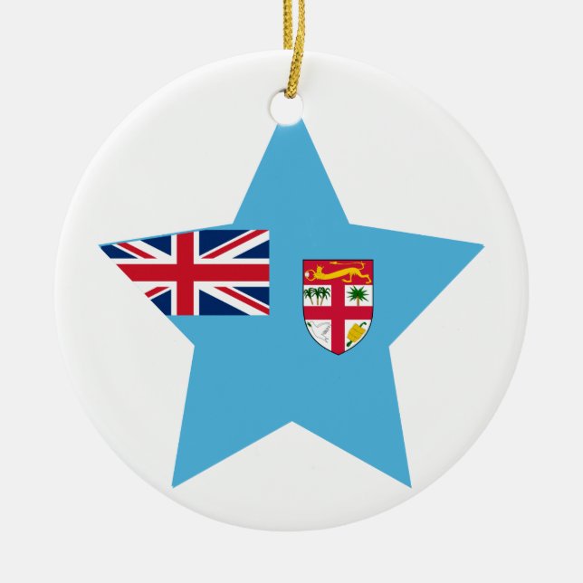 Fiji Star Ceramic Ornament (Front)