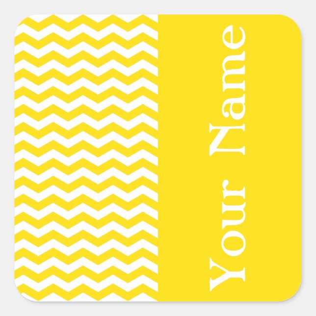 Fiji Sunrise Wave Chevron with name Square Sticker (Front)