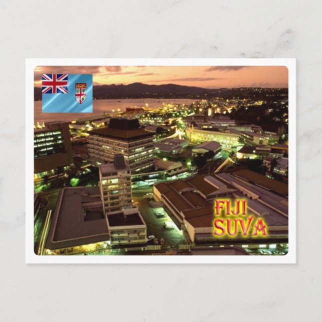Fiji -  Suva at Night - Postcard (Front)