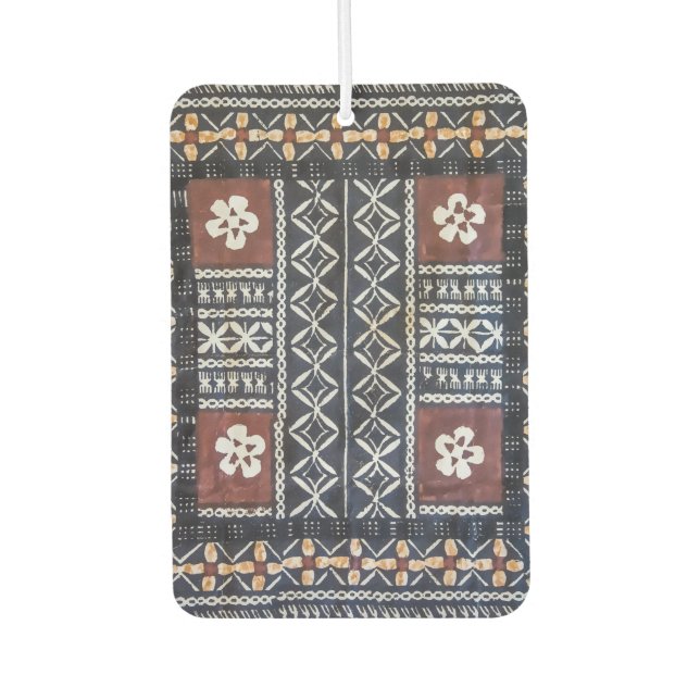 Fiji Tapa Cloth Print Air Freshener (Front)