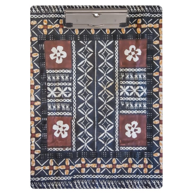 Fiji Tapa Cloth Print Clipboards (Front)