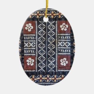 Fiji Tapa Cloth Print Ornament