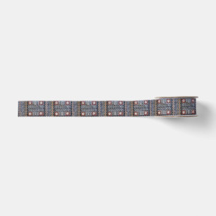 Fiji Tapa Cloth Print Ribbon Grosgrain Ribbon