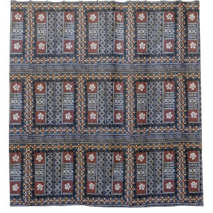 Fiji Tapa Cloth Print Shower Curtain