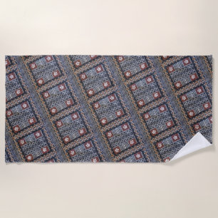 Fiji Tapa Cloth Tribal Print Beach Towel