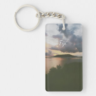 Fiji Tropical Island Flexible Photo Magnet Keychain