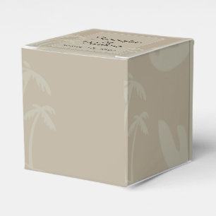Fiji: Tropical Palm Trees Wedding Favor Box