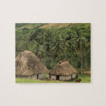 Fiji, Viti Levu, Navala, Traditional Bure houses Jigsaw Puzzle<br><div class="desc">COPYRIGHT Walter Bibikow / SuperStock.com | OC01 WBI0047.jpg | Fiji,  Viti Levu,  Navala,  Traditional Bure houses</div>