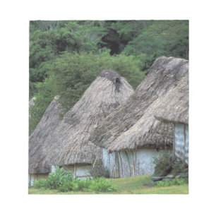 Fiji, Viti, Traditional hut houses. Notepad