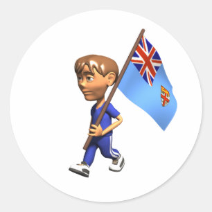 Fijian Boy Classic Round Sticker