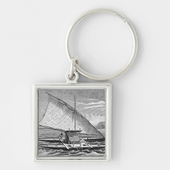 Fijian double canoe from The History of Keychain (Front)