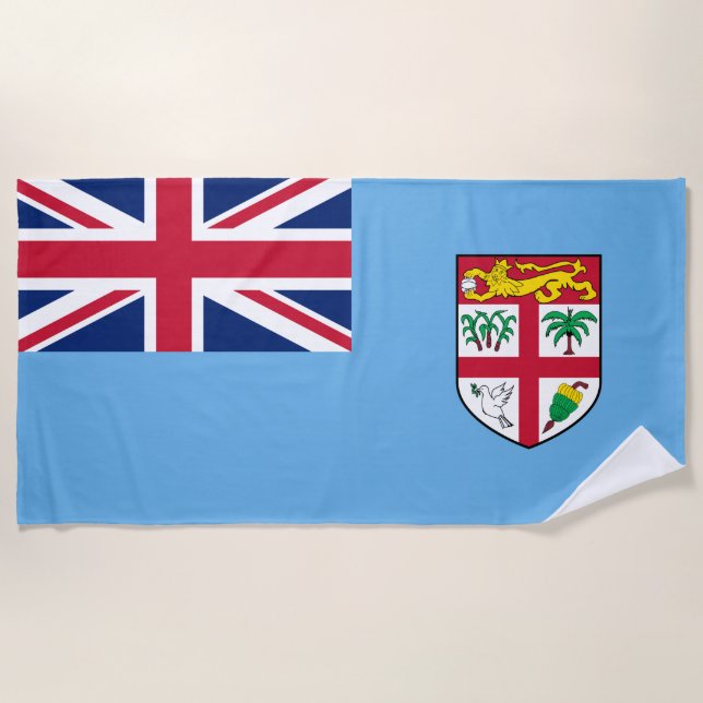 Fijian Flag (Fiji) Beach Towel (Front)