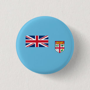 Fijian Flag, Flag of Fiji 1 Inch Round Button