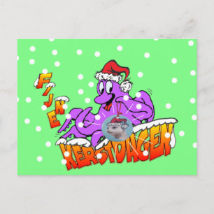 Fijne Kerstdagen Octopus Briefkaart Postcard