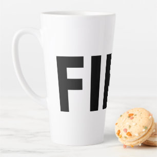FIKA Bold Black and White Latte Mug