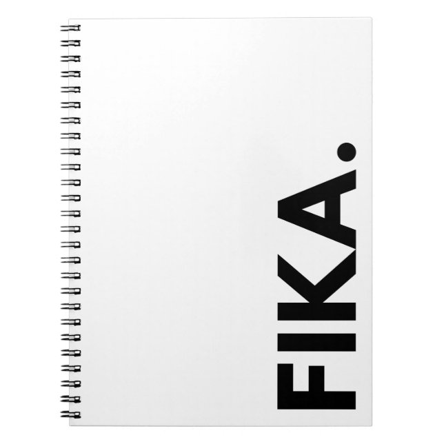 FIKA. Bold Black and White Notebook (Front)