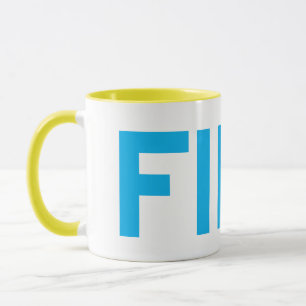 FIKA Bold Mug jaune et bleu