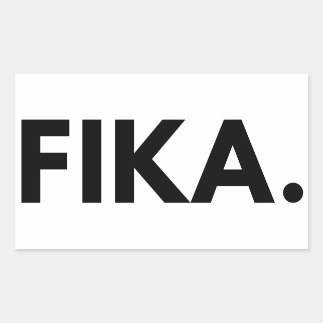 Fika Bold Rectangular Sticker (Front)