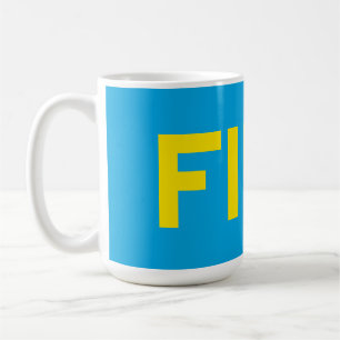 FIKA Bold Yellow and Blue Coffee Mug