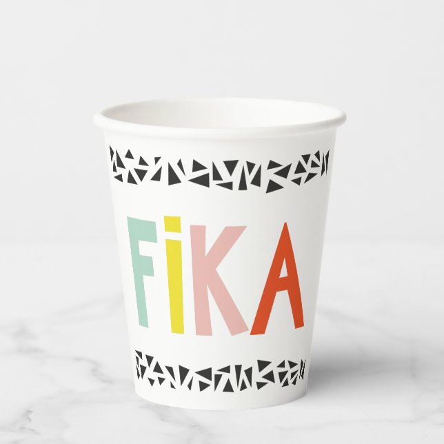 Fika Colours Black Paper Cups (Front)