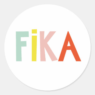 Fika Colours Classic Round Sticker