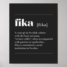 Fika definition the coffee break from Sweden T-Shi