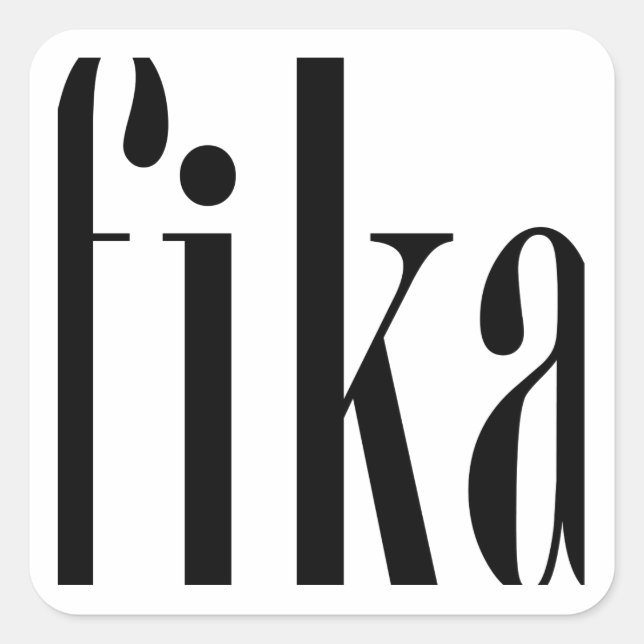 Fika Rectangular Sticker (Front)
