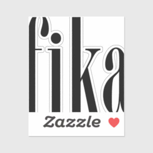 Fika Rectangular Vinyl Sticker